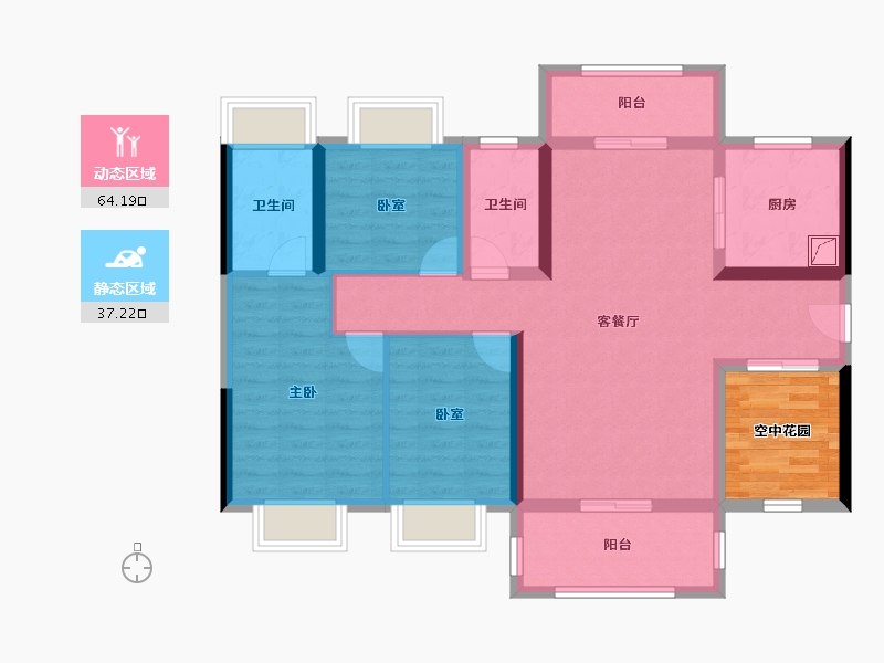 广东省-江门市-明泰城-96.28-户型库-动静分区