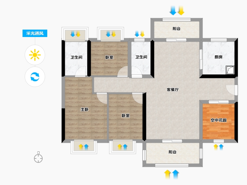 广东省-江门市-明泰城-96.28-户型库-采光通风