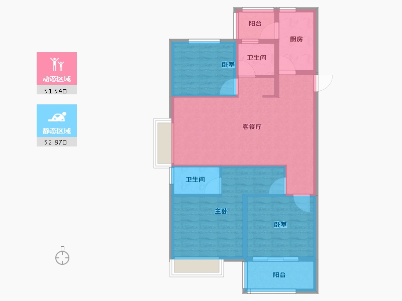 山东省-菏泽市-国璟府-94.00-户型库-动静分区