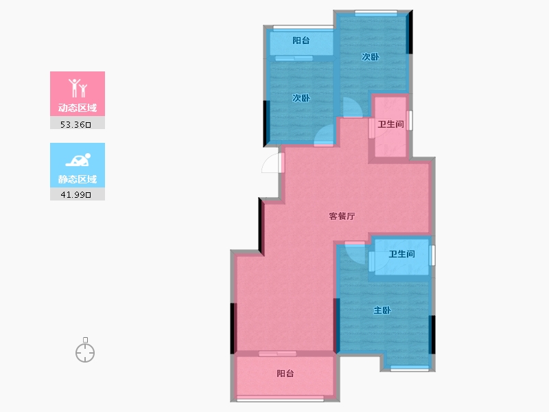 广西壮族自治区-桂林市-大龙湾-83.94-户型库-动静分区