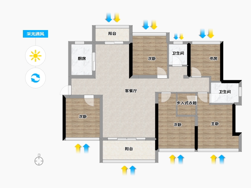 广西壮族自治区-桂林市-光达云创谷溪江悦-109.45-户型库-采光通风