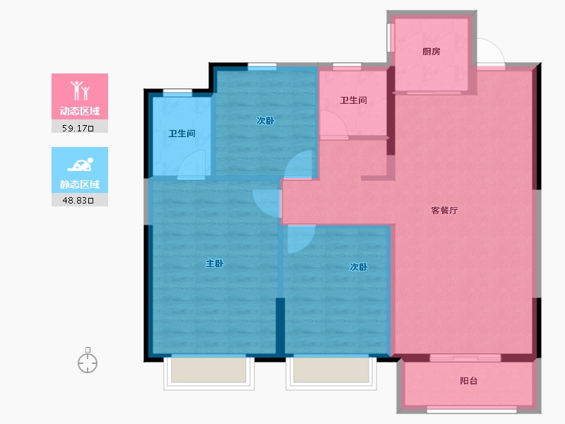 河南省-安阳市-嘉洲秀悦-98.10-户型库-动静分区