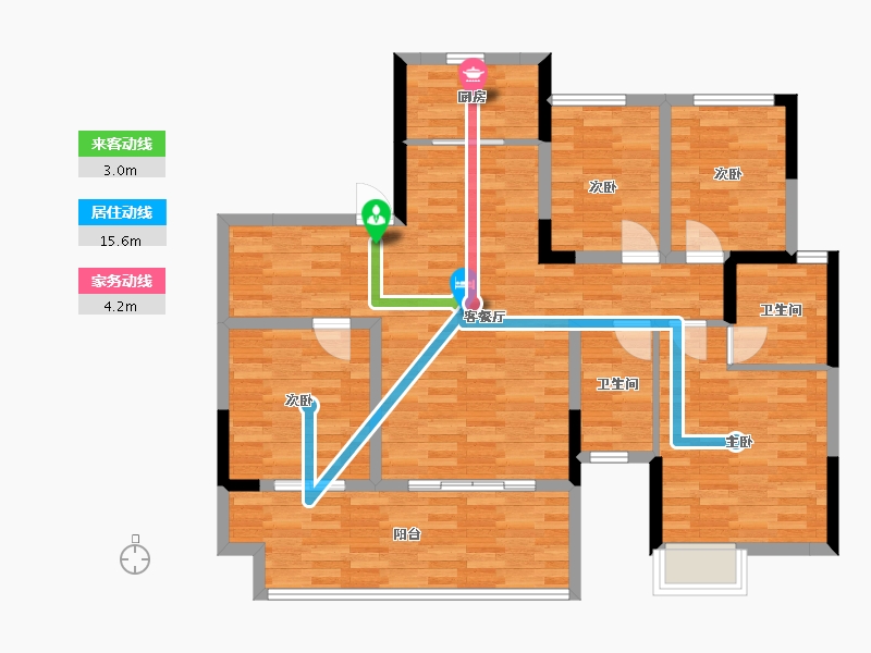 广西壮族自治区-桂林市-新安厦学府滨江-102.38-户型库-动静线