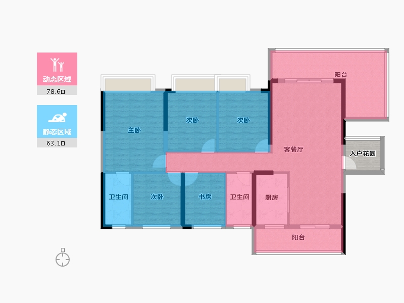 广东省-韶关市-白云天滨江壹号-131.45-户型库-动静分区