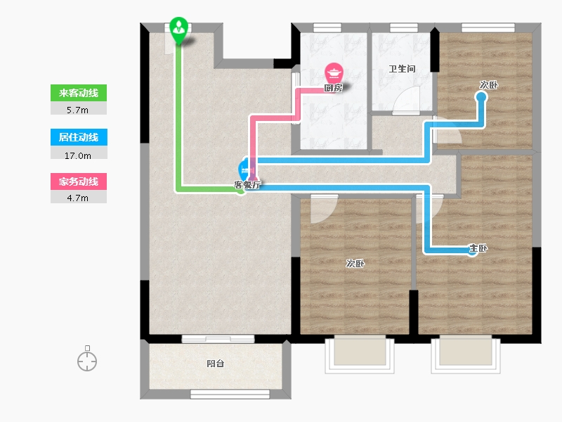 河南省-安阳市-嘉洲秀悦-88.80-户型库-动静线