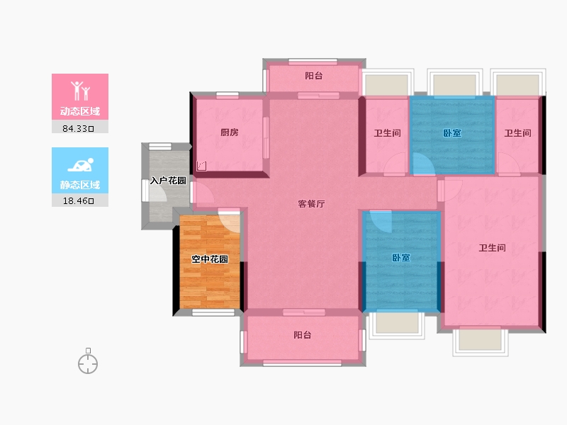 广东省-江门市-明泰城-102.71-户型库-动静分区