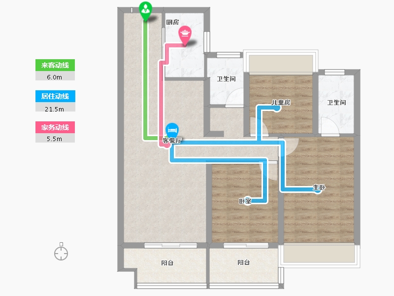 河南省-平顶山市-汝州昌建上院-87.30-户型库-动静线