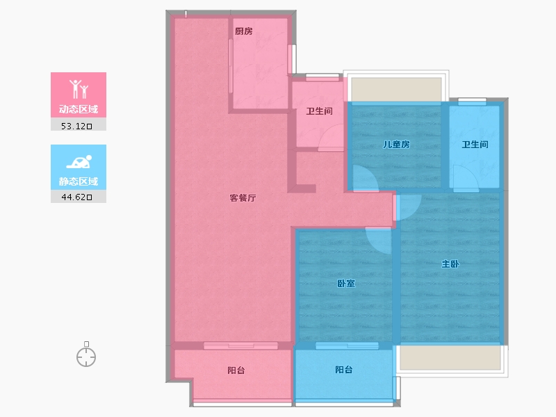 河南省-平顶山市-汝州昌建上院-87.30-户型库-动静分区