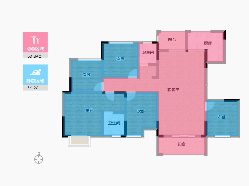 贵州省-毕节市-金源新时代-108.21-户型库-动静分区