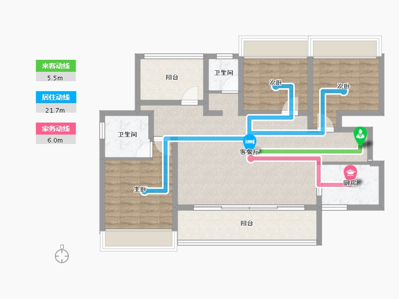 贵州省-毕节市-明郡公园里-93.51-户型库-动静线