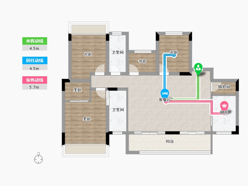 贵州省-毕节市-汉阳幸福里-98.87-户型库-动静线