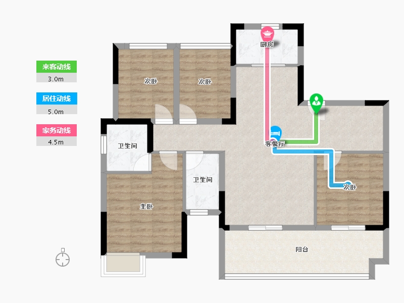 广西壮族自治区-桂林市-新安厦学府滨江-99.35-户型库-动静线