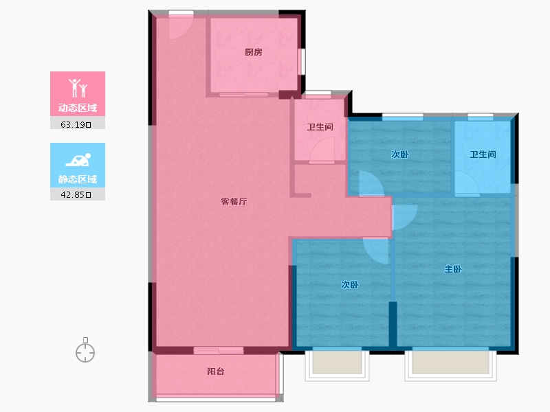 河南省-安阳市-嘉洲秀悦-96.40-户型库-动静分区