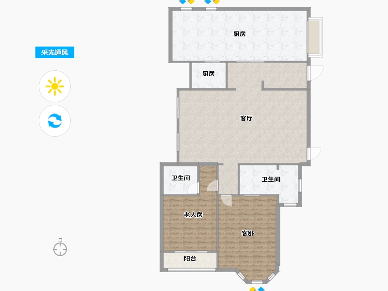 浙江省-杭州市-野风启城-450.00-户型库-采光通风