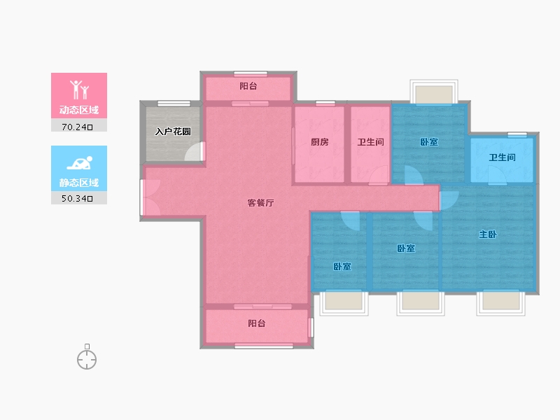 广东省-江门市-保利西海岸半岛-114.00-户型库-动静分区