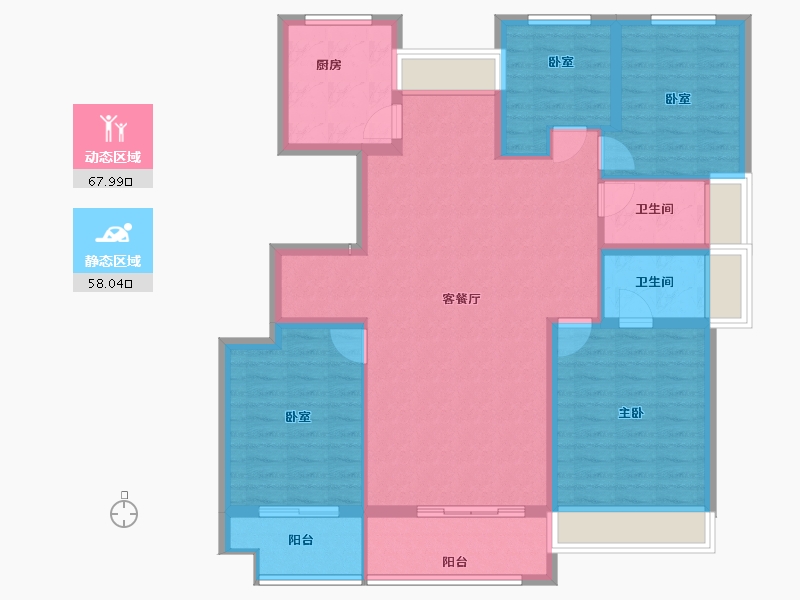 河南省-平顶山市-汝州昌建上院-113.67-户型库-动静分区