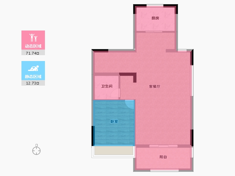 浙江省-绍兴市-阳光城碧桂园·玺园-77.00-户型库-动静分区