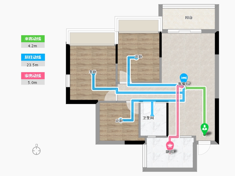 四川省-攀枝花市-鑫洋·天御城-64.47-户型库-动静线