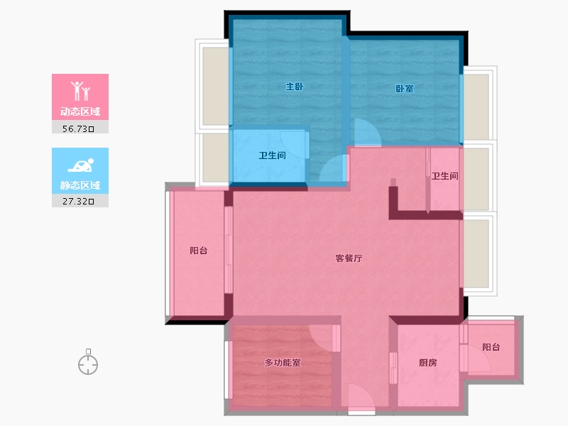 广西壮族自治区-百色市-德能盛世靖城-73.76-户型库-动静分区