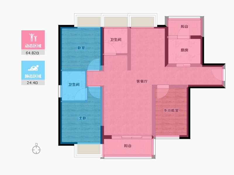 广西壮族自治区-百色市-德能盛世靖城-78.40-户型库-动静分区