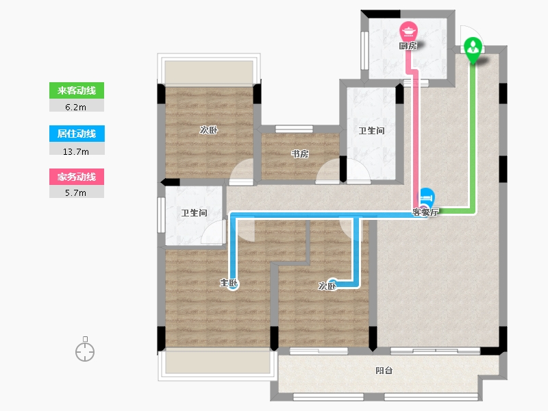 贵州省-毕节市-汉阳幸福里-99.05-户型库-动静线