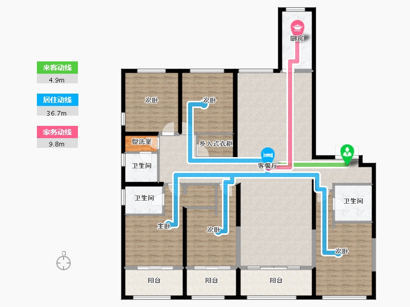 江苏省-盐城市-​荣悦华府-195.61-户型库-动静线