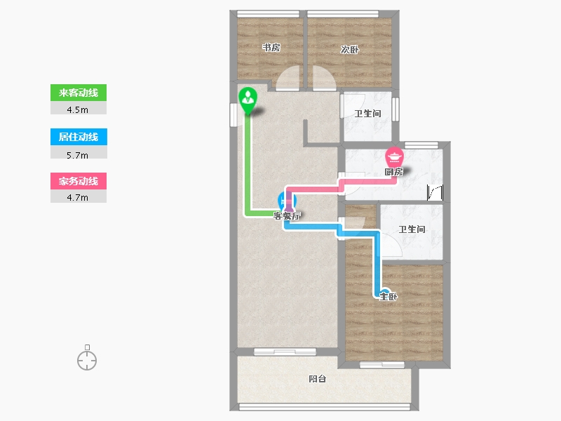 浙江省-嘉兴市-柳岸禾风公寓-78.00-户型库-动静线