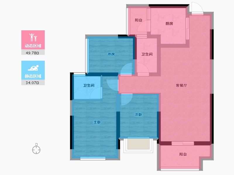 广西壮族自治区-桂林市-桂林彰泰学府-73.29-户型库-动静分区