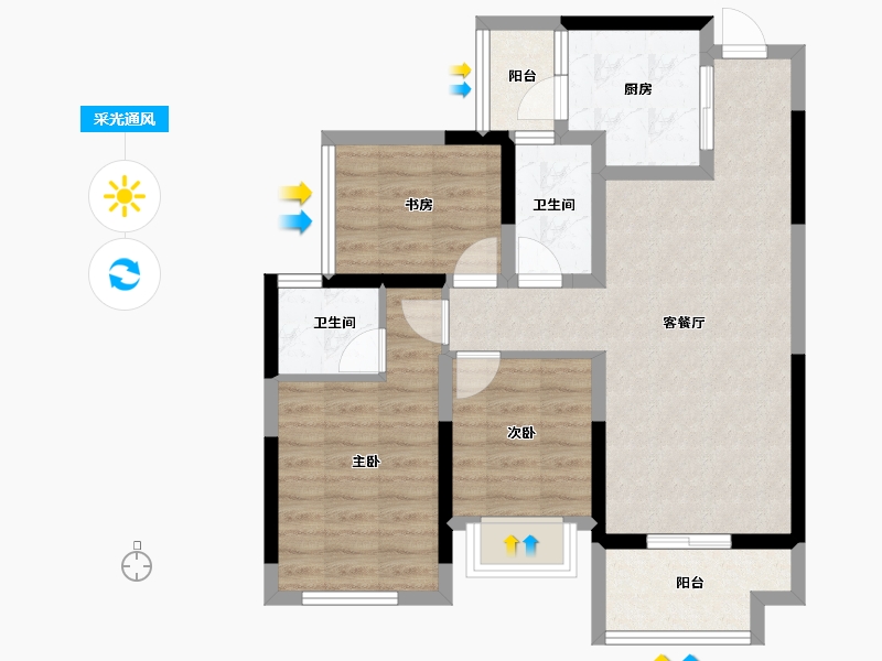 广西壮族自治区-桂林市-桂林彰泰学府-73.29-户型库-采光通风