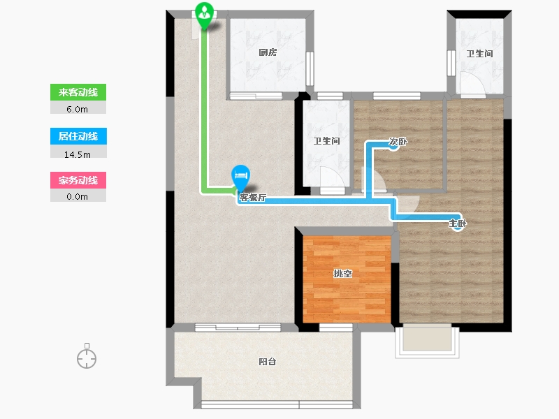 湖南省-怀化市-沅陵碧桂园-93.51-户型库-动静线