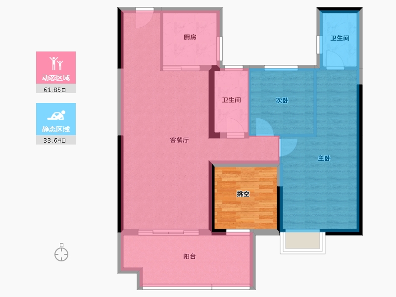 湖南省-怀化市-沅陵碧桂园-93.51-户型库-动静分区