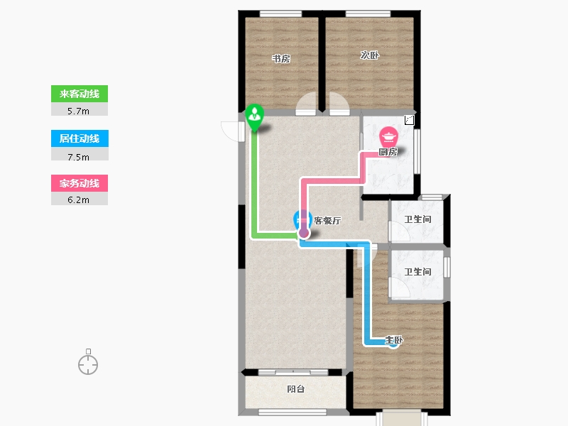 山西省-忻州市-​天和熙悦府-101.66-户型库-动静线