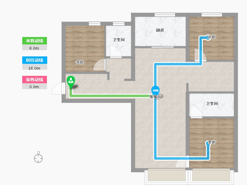 北京-北京市-绿城沁园-94.52-户型库-动静线