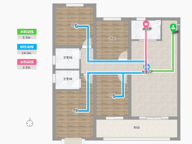 山西省-忻州市-荣盛秀容府-102.37-户型库-动静线