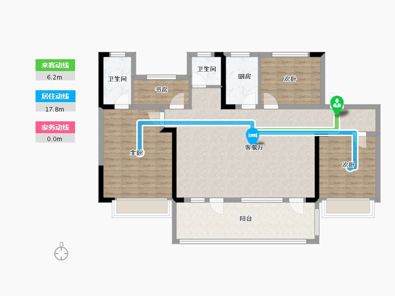 山东省-济宁市-九巨龙龙城常青府-115.50-户型库-动静线