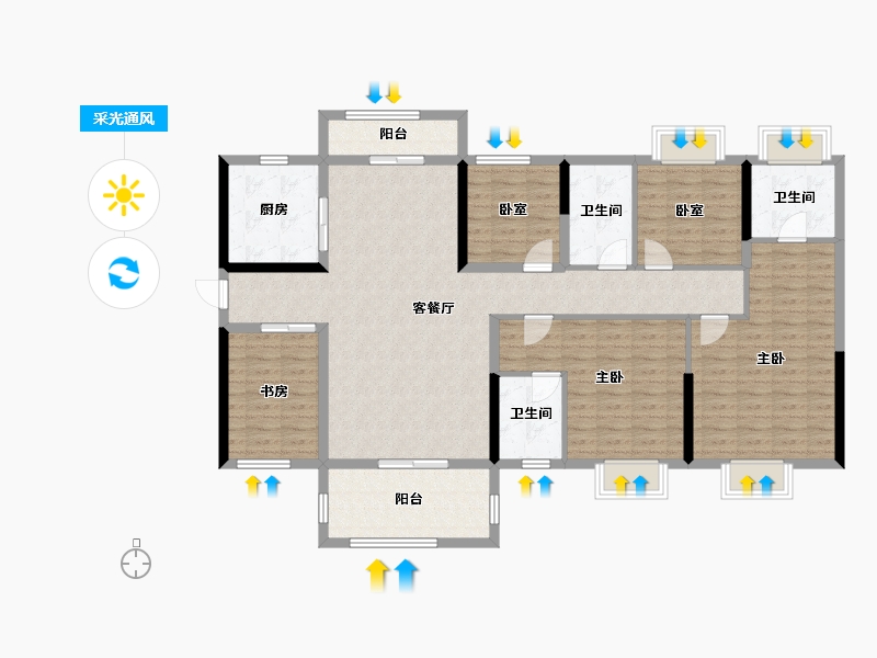 广东省-江门市-明泰城-139.01-户型库-采光通风