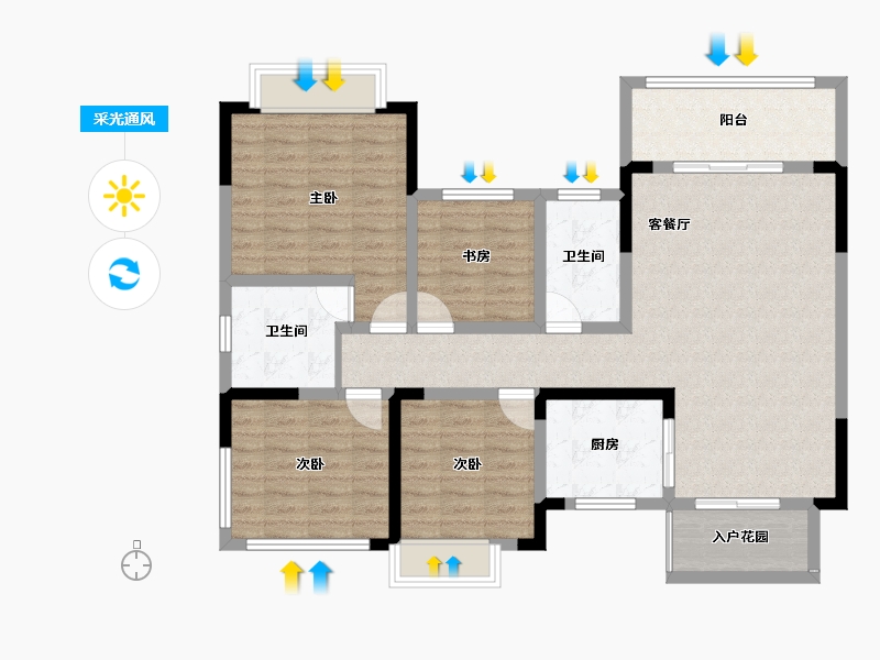 贵州省-毕节市-金源新时代-109.16-户型库-采光通风