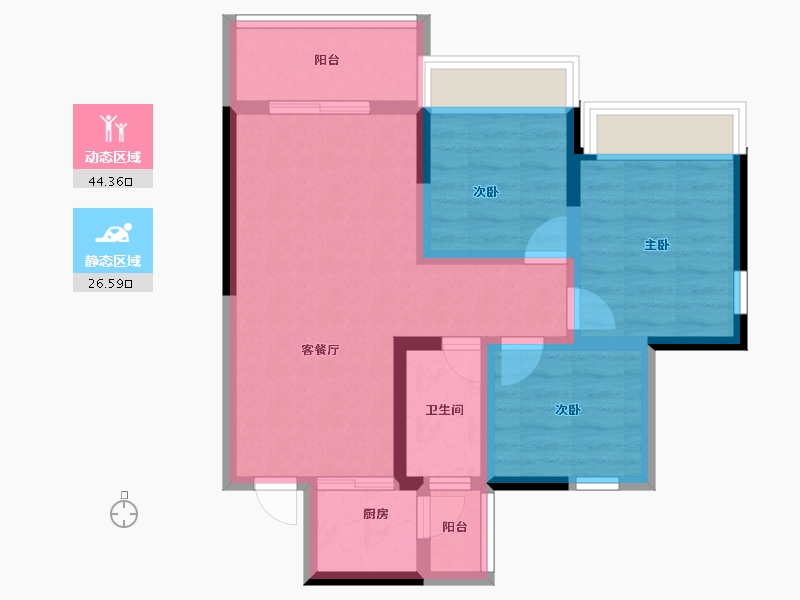 四川省-攀枝花市-鑫洋·天御城-61.95-户型库-动静分区