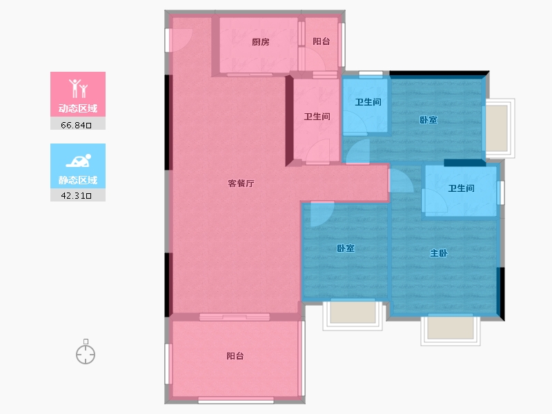 广东省-江门市-御凯名都-98.40-户型库-动静分区