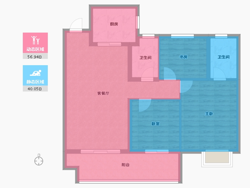 江西省-赣州市-佳兴·南山原著-87.20-户型库-动静分区