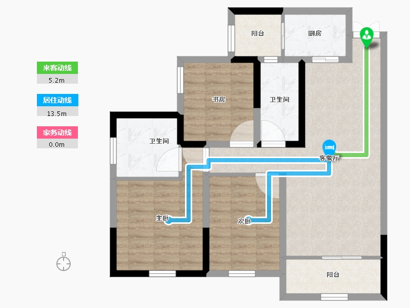 四川省-巴中市-容邦柏润四季城-77.38-户型库-动静线