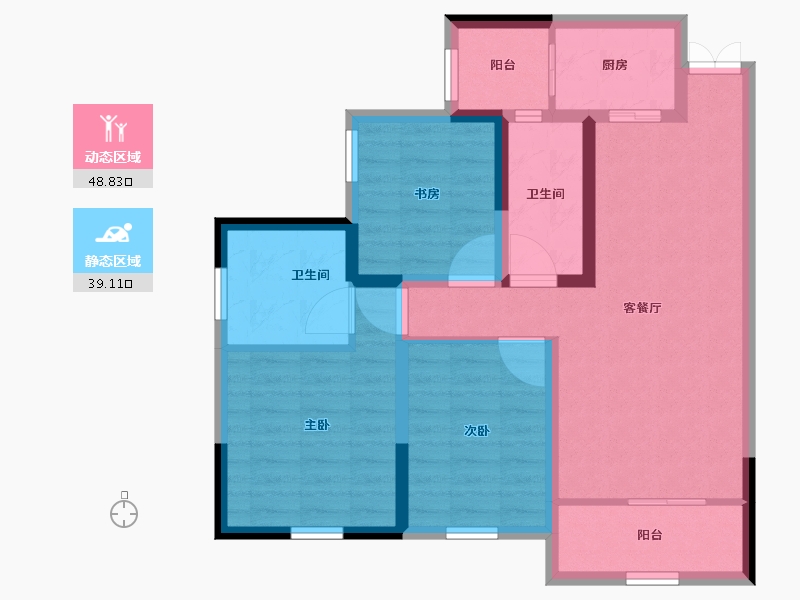 四川省-巴中市-容邦柏润四季城-77.38-户型库-动静分区