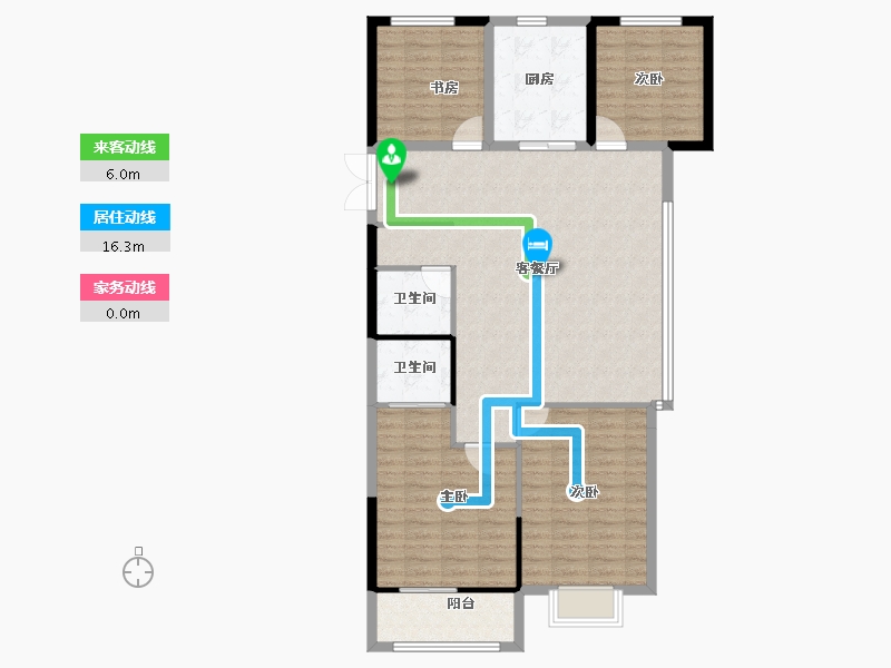 山西省-长治市-锦福苑-114.80-户型库-动静线