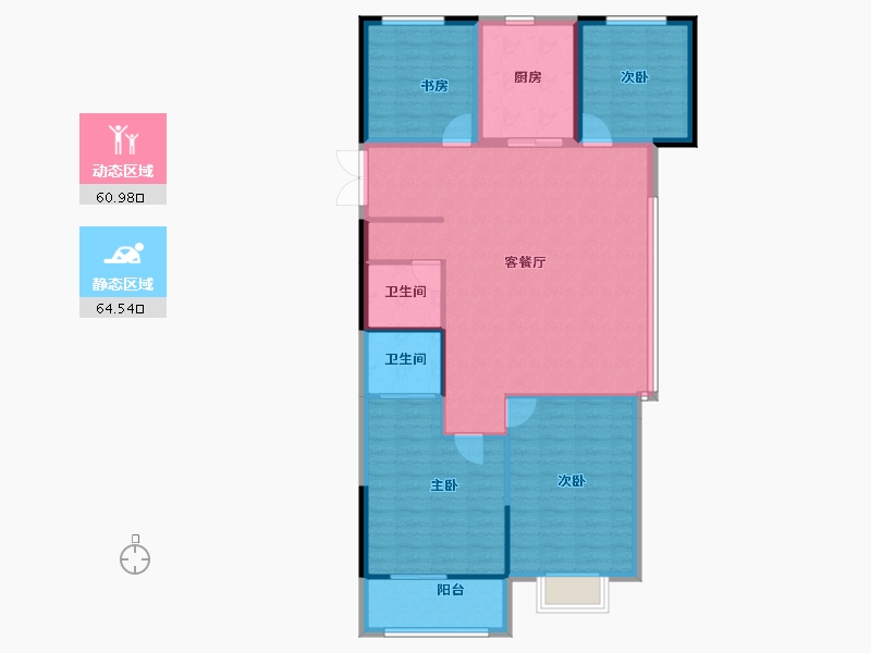 山西省-长治市-锦福苑-114.80-户型库-动静分区