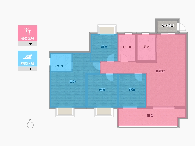 江西省-赣州市-佳兴·南山原著-102.40-户型库-动静分区