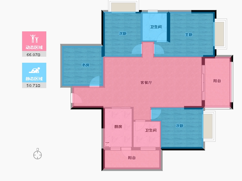 广东省-湛江市-盛世家园-105.06-户型库-动静分区