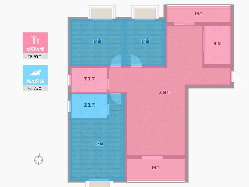 贵州省-遵义市-京尊三进堂-104.00-户型库-动静分区