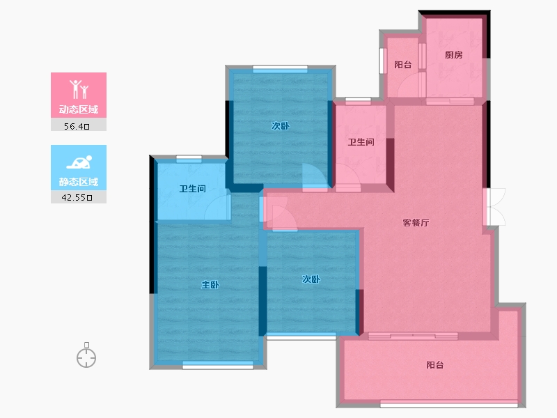 四川省-南充市-一品江城-90.00-户型库-动静分区