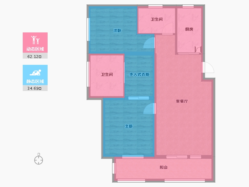 河北省-廊坊市-水岸香园-86.40-户型库-动静分区