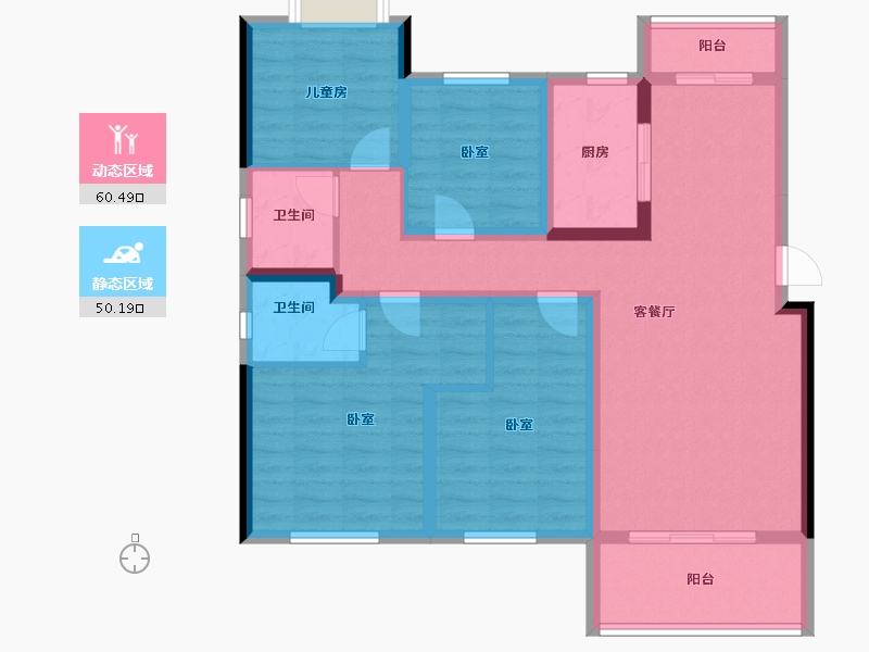 江西省-赣州市-中恒·谷山学府-97.96-户型库-动静分区